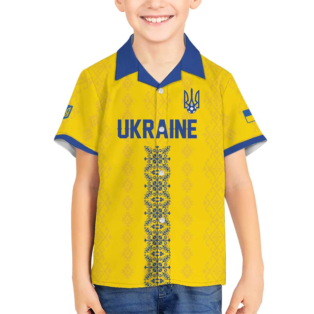 Custom Football 2026 Ukraine Kid Hawaiian Shirt Slava Ukraini