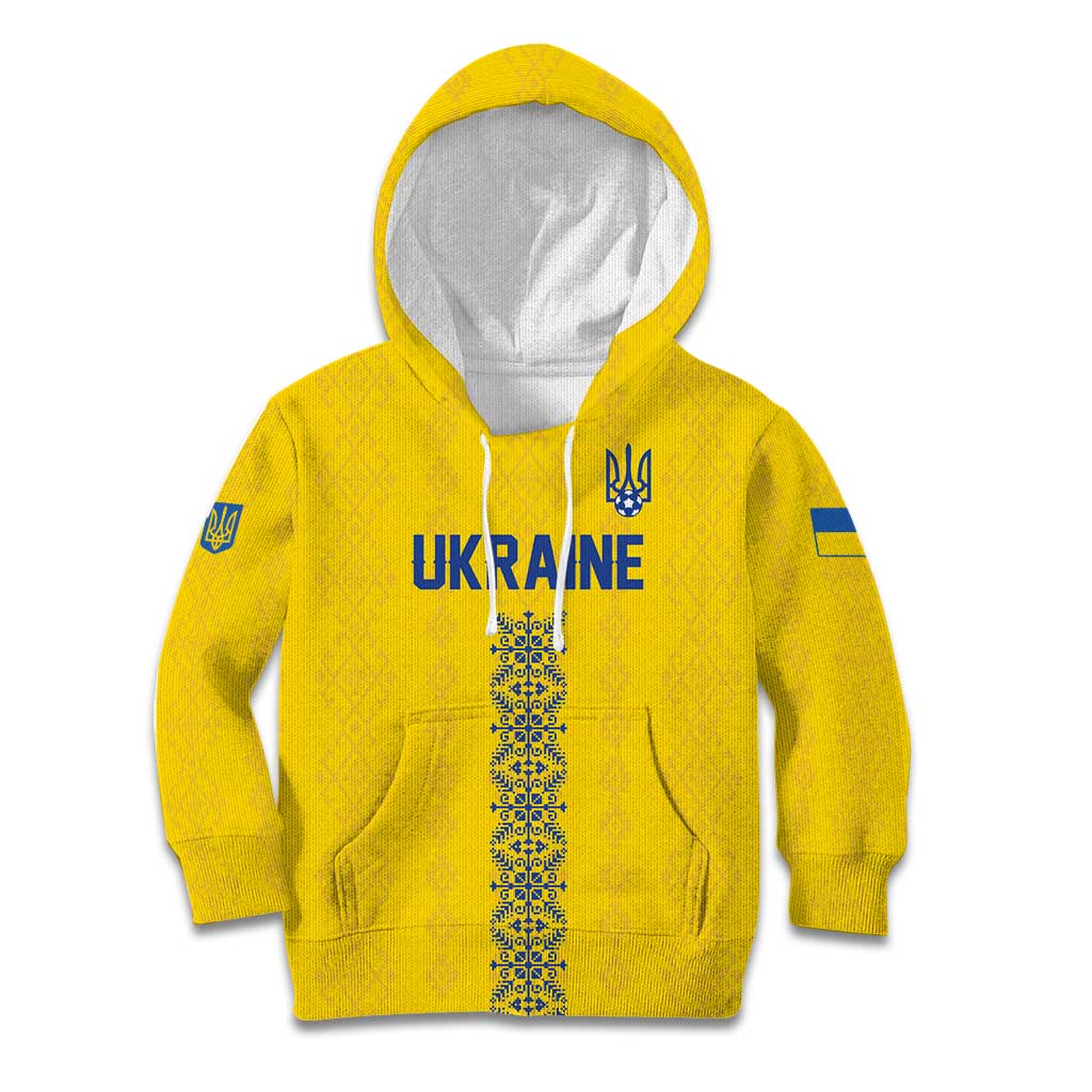 Custom Football 2026 Ukraine Kid Hoodie Slava Ukraini