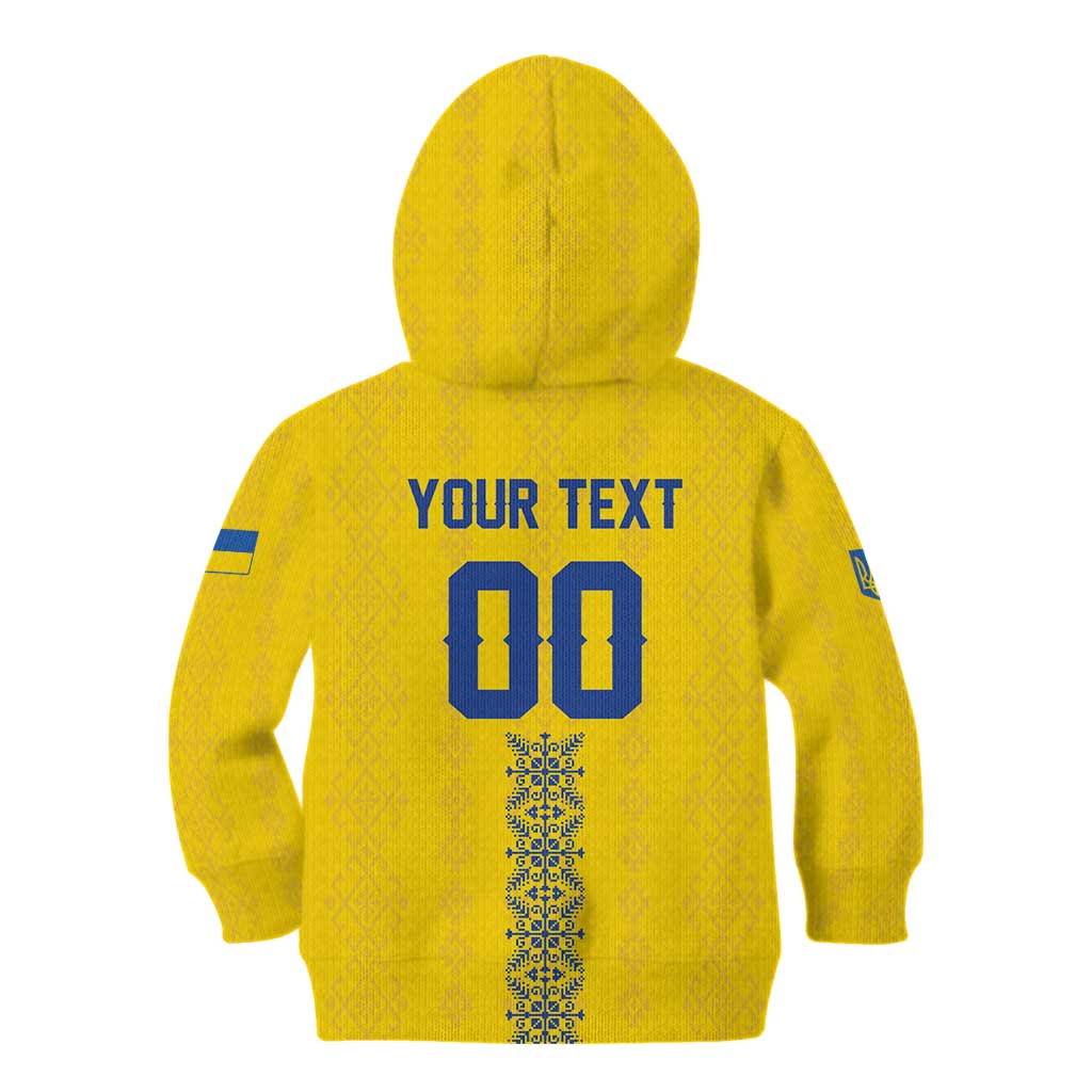 Custom Football 2026 Ukraine Kid Hoodie Slava Ukraini