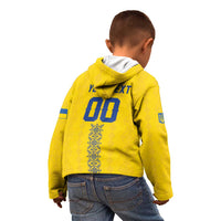 Custom Football 2026 Ukraine Kid Hoodie Slava Ukraini