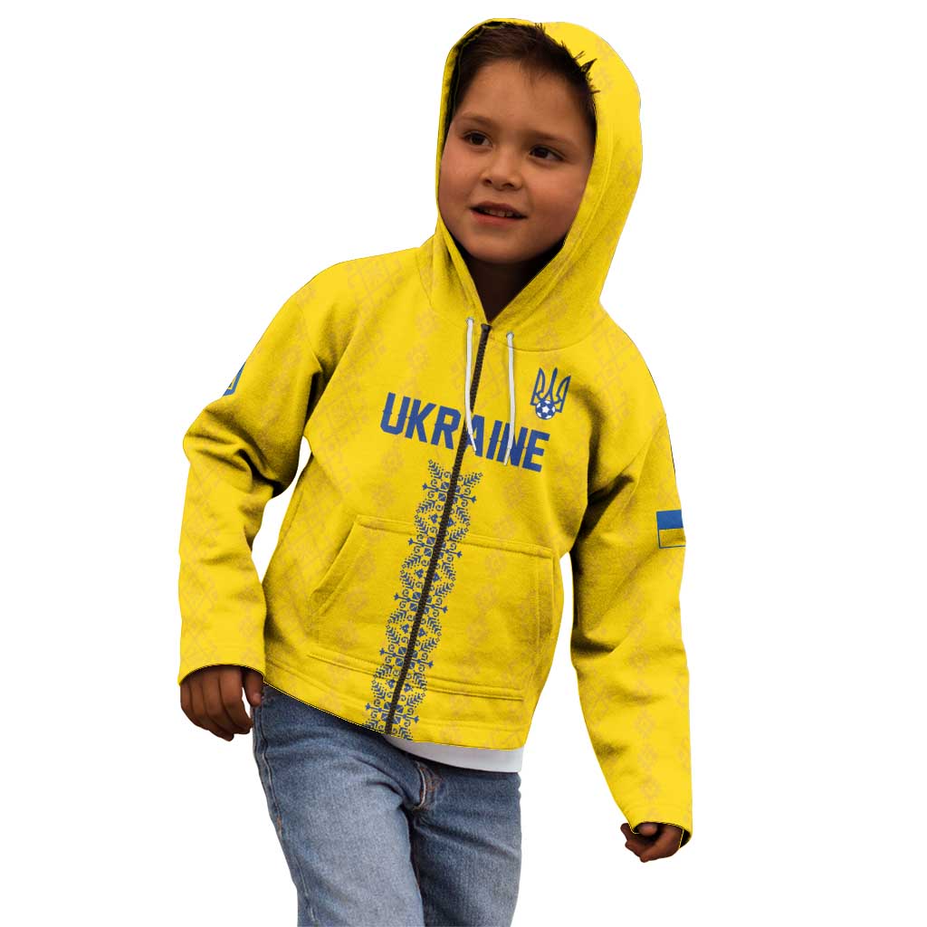Custom Football 2026 Ukraine Kid Hoodie Slava Ukraini