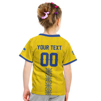 Custom Football 2026 Ukraine Kid T Shirt Slava Ukraini