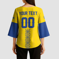 Custom Football 2026 Ukraine Kimono Sleeve Blouse Slava Ukraini