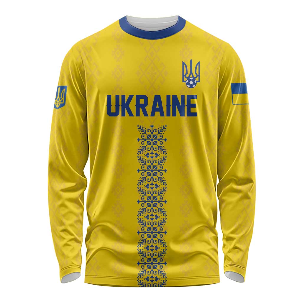 Custom Football 2026 Ukraine Long Sleeve Shirt Slava Ukraini