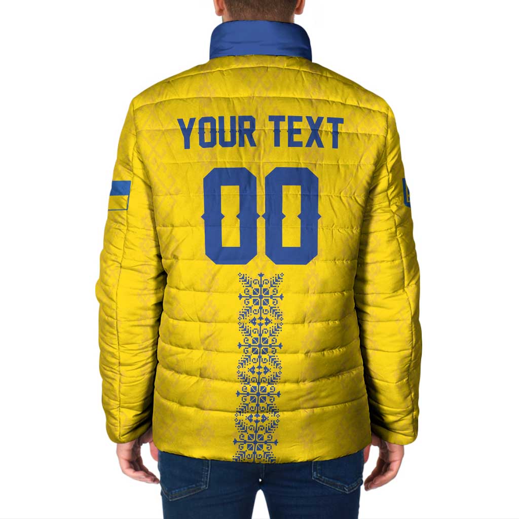 Custom Football 2026 Ukraine Padded Jacket Slava Ukraini