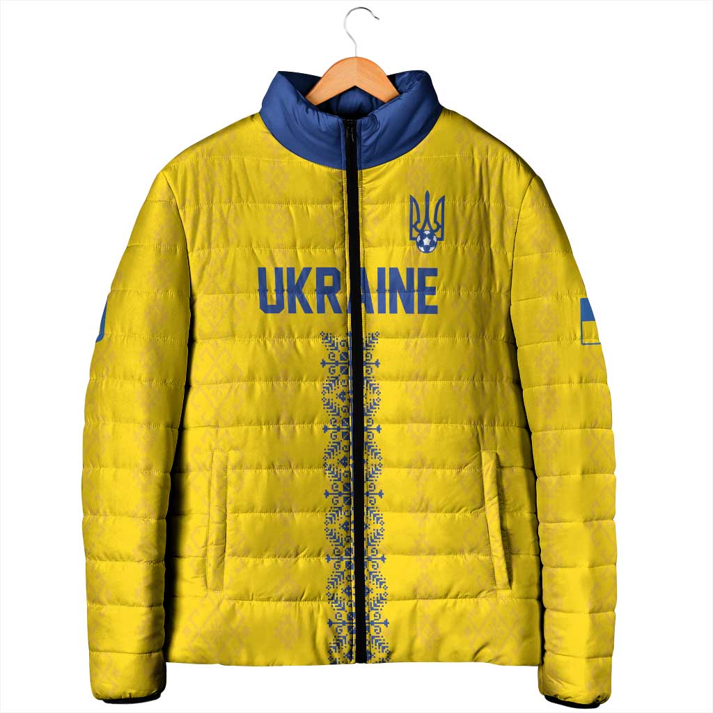 Custom Football 2026 Ukraine Padded Jacket Slava Ukraini