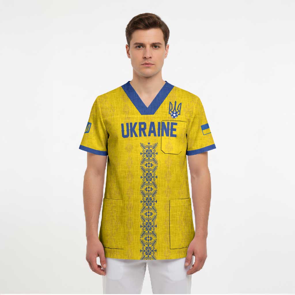 Custom Football 2026 Ukraine Scrub Top Slava Ukraini