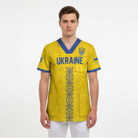 Custom Football 2026 Ukraine Scrub Top Slava Ukraini