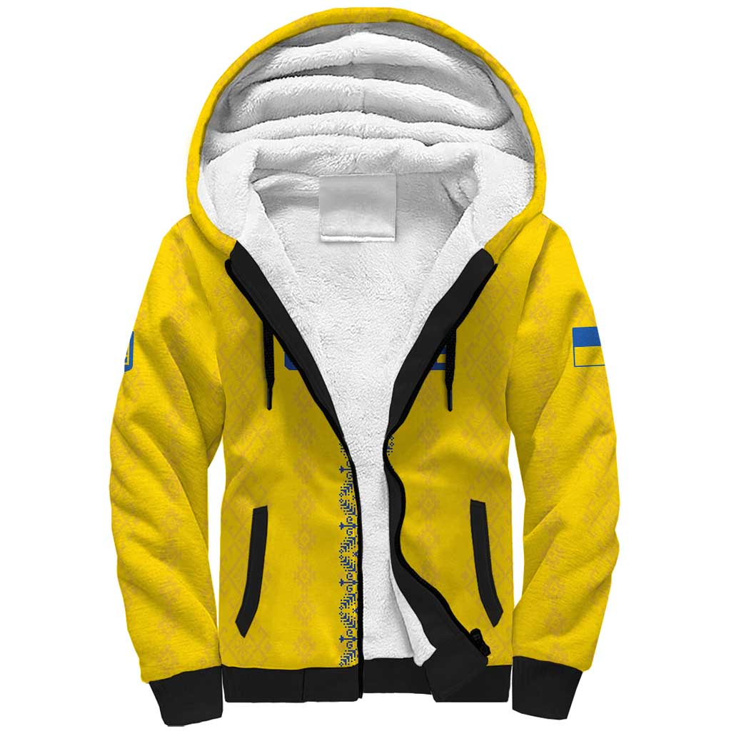 Custom Football 2026 Ukraine Sherpa Hoodie Slava Ukraini