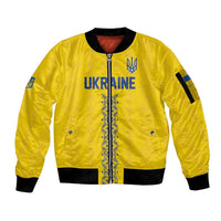 Custom Football 2026 Ukraine Sleeve Zip Bomber Jacket Slava Ukraini
