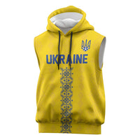 Custom Football 2026 Ukraine Sleeveless Hoodie Slava Ukraini