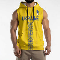 Custom Football 2026 Ukraine Sleeveless Hoodie Slava Ukraini