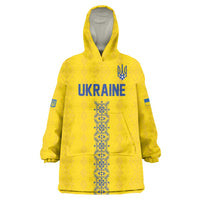 Custom Football 2026 Ukraine Wearable Blanket Hoodie Slava Ukraini