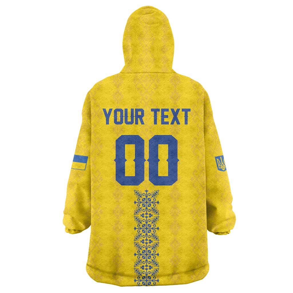 Custom Football 2026 Ukraine Wearable Blanket Hoodie Slava Ukraini