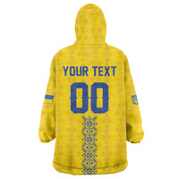 Custom Football 2026 Ukraine Wearable Blanket Hoodie Slava Ukraini