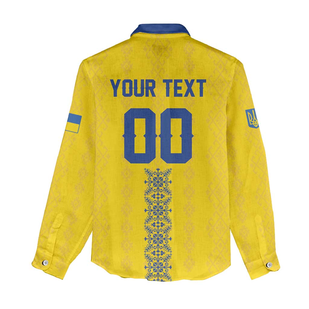 Custom Football 2026 Ukraine Women Casual Shirt Slava Ukraini