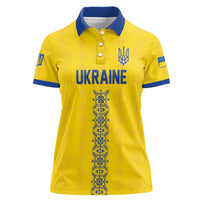Custom Football 2026 Ukraine Women Polo Shirt Slava Ukraini