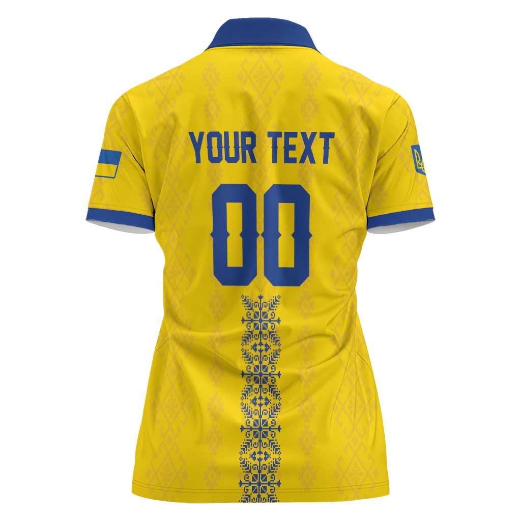 Custom Football 2026 Ukraine Women Polo Shirt Slava Ukraini