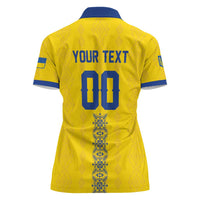 Custom Football 2026 Ukraine Women Polo Shirt Slava Ukraini