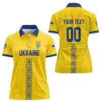 Custom Football 2026 Ukraine Women Polo Shirt Slava Ukraini
