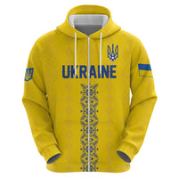 Custom Football 2026 Ukraine Zip Hoodie Slava Ukraini