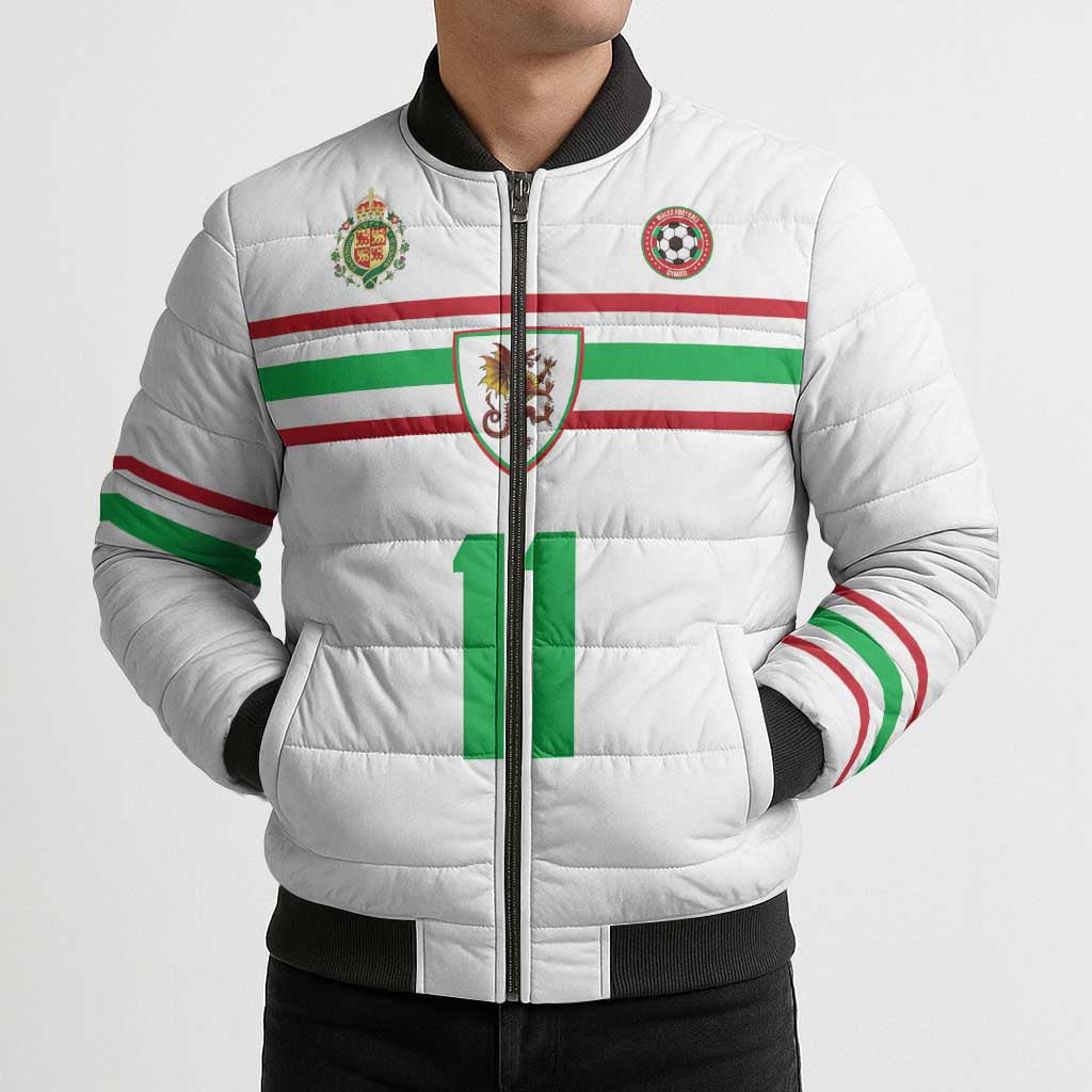 Custom Football 2026 Wales Dragon Bomber Puffer Jacket Cymru Gorau Chwarae Cyd Chwarae