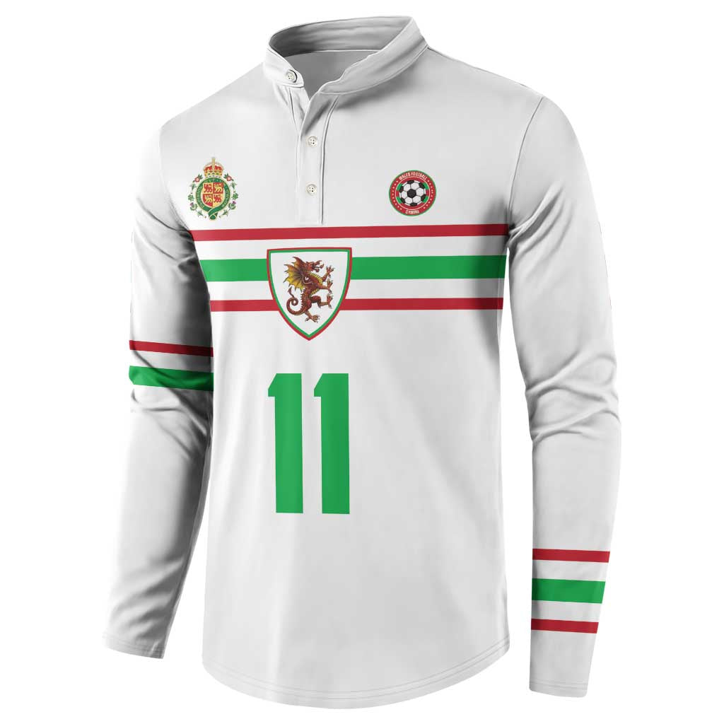 Custom Football 2026 Wales Dragon Button Sweatshirt Cymru Gorau Chwarae Cyd Chwarae