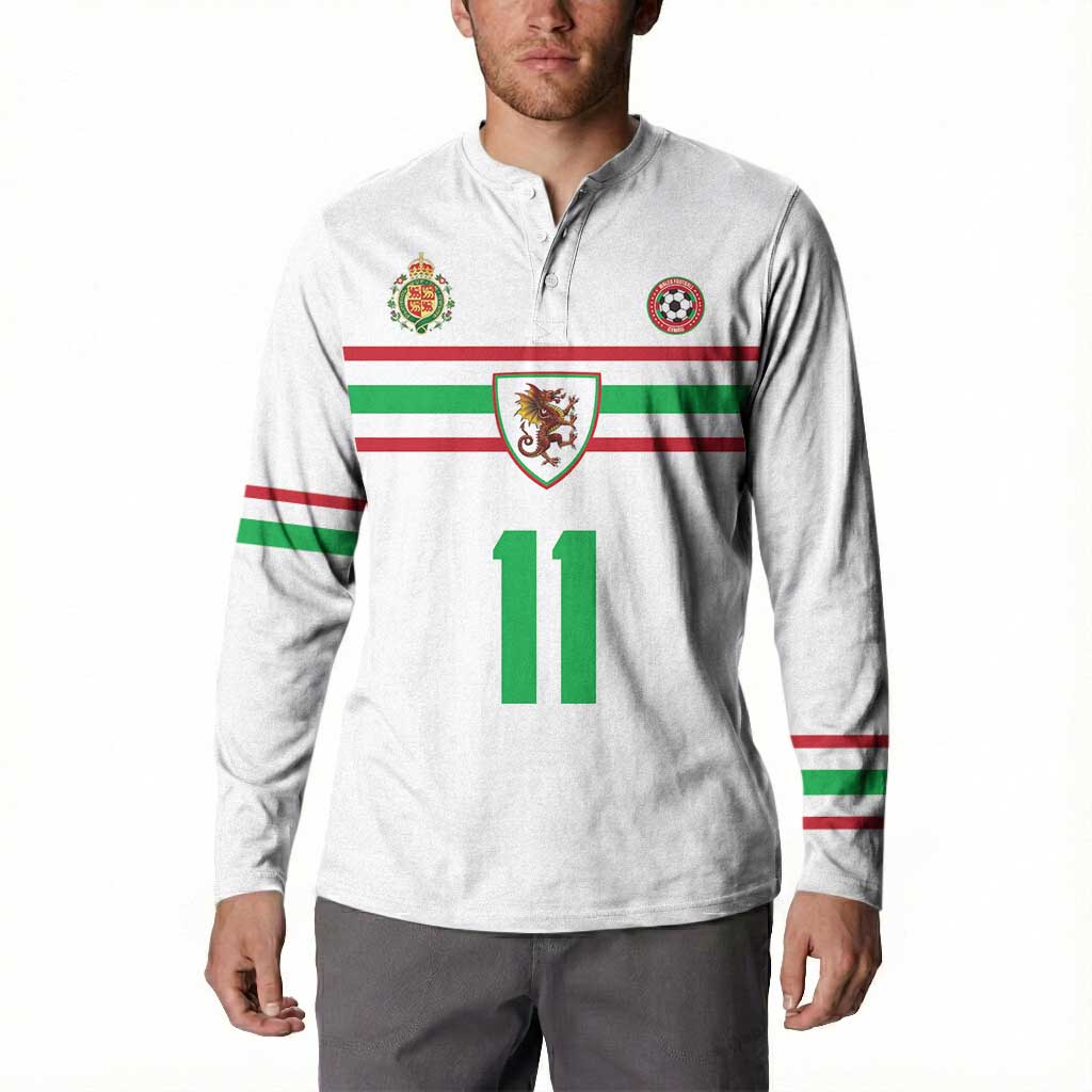 Custom Football 2026 Wales Dragon Button Sweatshirt Cymru Gorau Chwarae Cyd Chwarae