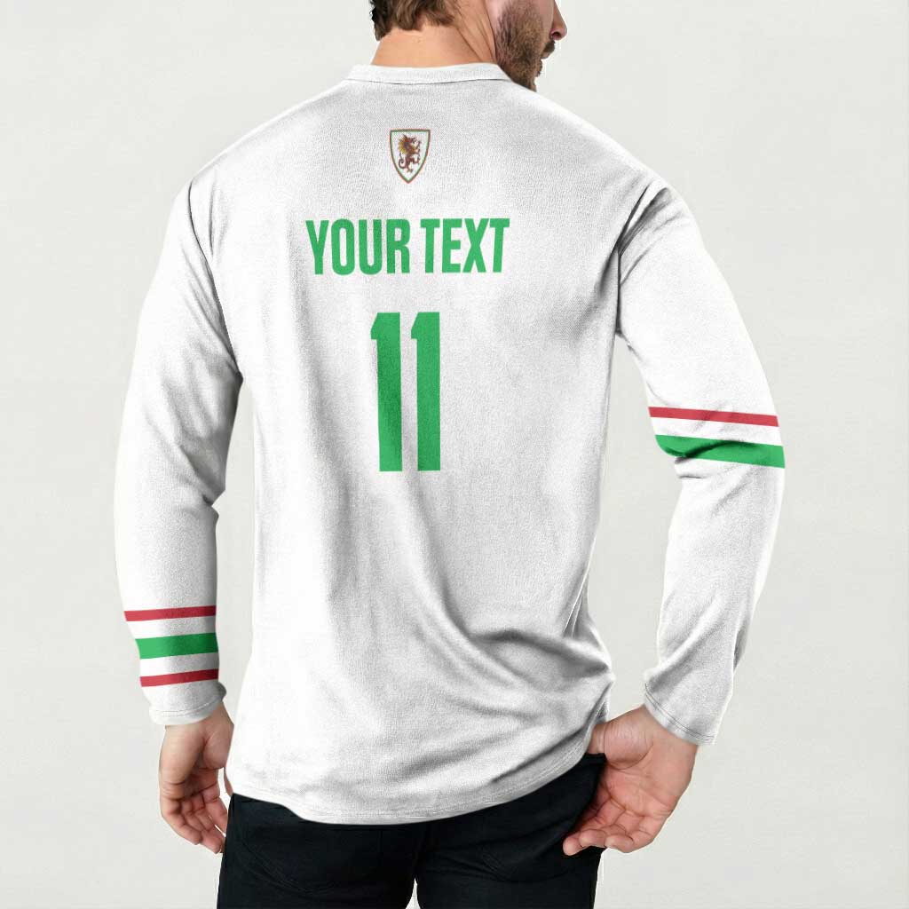 Custom Football 2026 Wales Dragon Button Sweatshirt Cymru Gorau Chwarae Cyd Chwarae