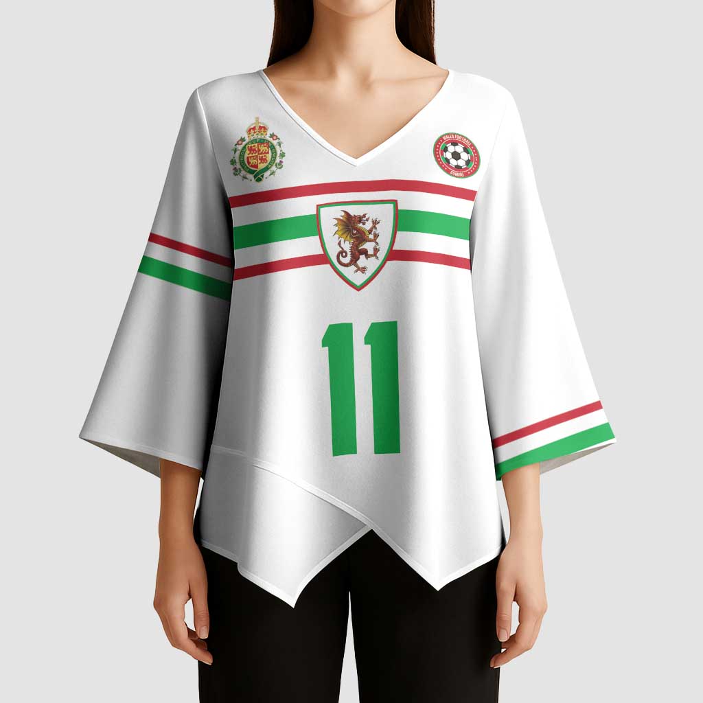 Custom Football 2026 Wales Dragon Kimono Sleeve Blouse Cymru Gorau Chwarae Cyd Chwarae