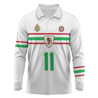 Custom Football 2026 Wales Dragon Long Sleeve Polo Shirt Cymru Gorau Chwarae Cyd Chwarae