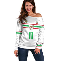 Custom Football 2026 Wales Dragon Off Shoulder Sweater Cymru Gorau Chwarae Cyd Chwarae