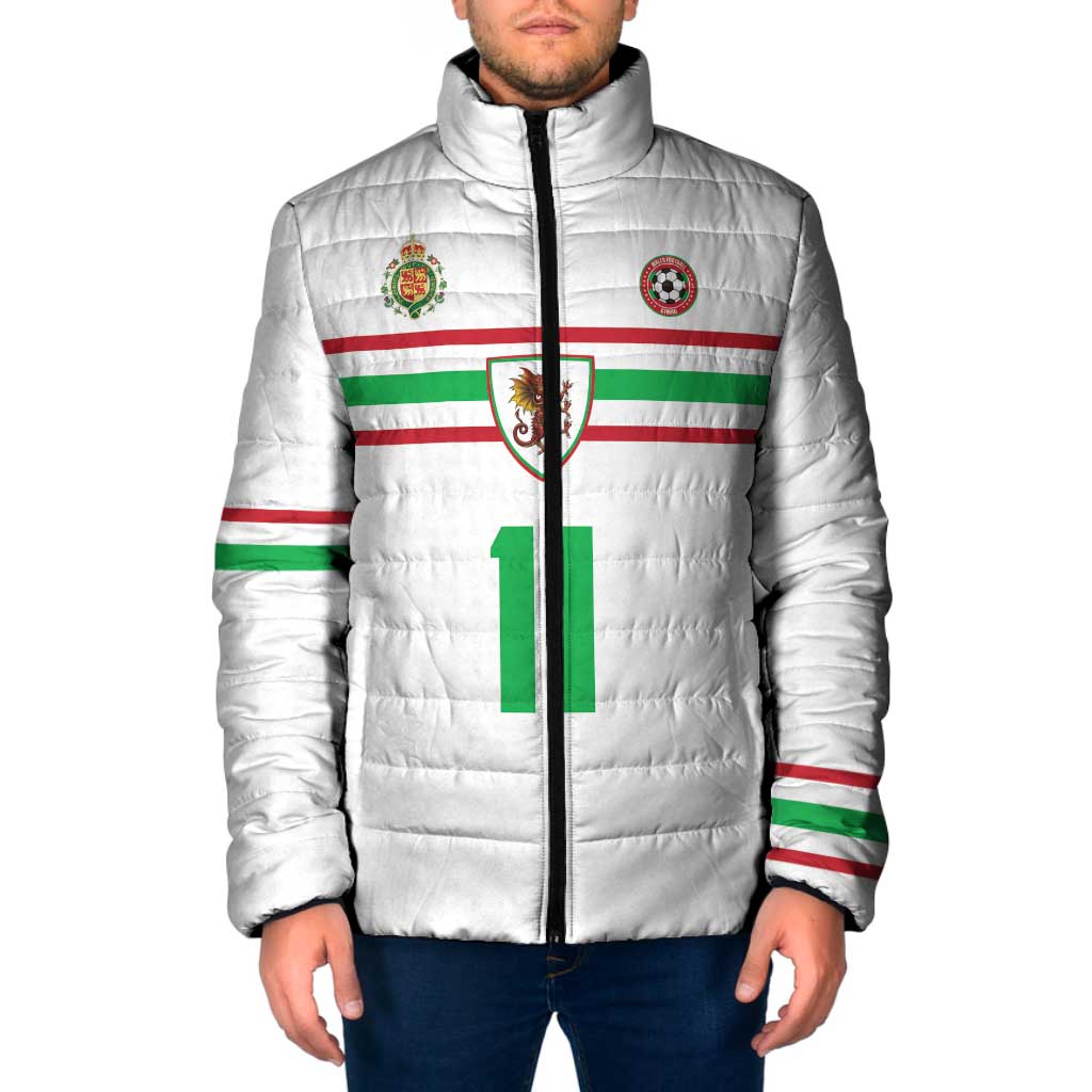 Custom Football 2026 Wales Dragon Padded Jacket Cymru Gorau Chwarae Cyd Chwarae