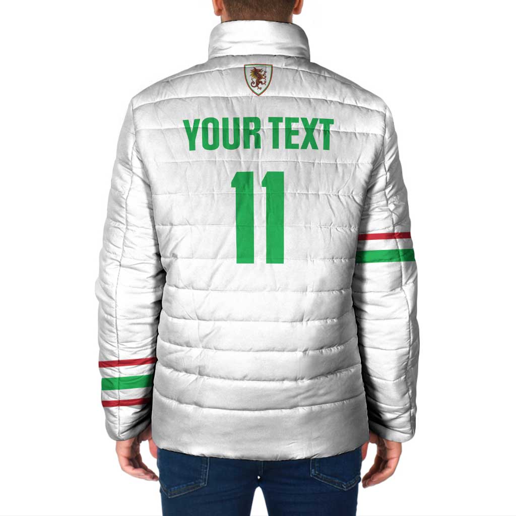 Custom Football 2026 Wales Dragon Padded Jacket Cymru Gorau Chwarae Cyd Chwarae