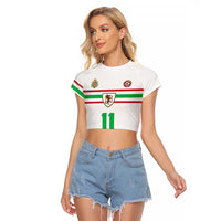 Custom Football 2026 Wales Dragon Raglan Cropped T Shirt Cymru Gorau Chwarae Cyd Chwarae