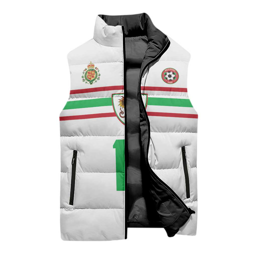 Custom Football 2026 Wales Dragon Sleeveless Puffer Jacket Cymru Gorau Chwarae Cyd Chwarae
