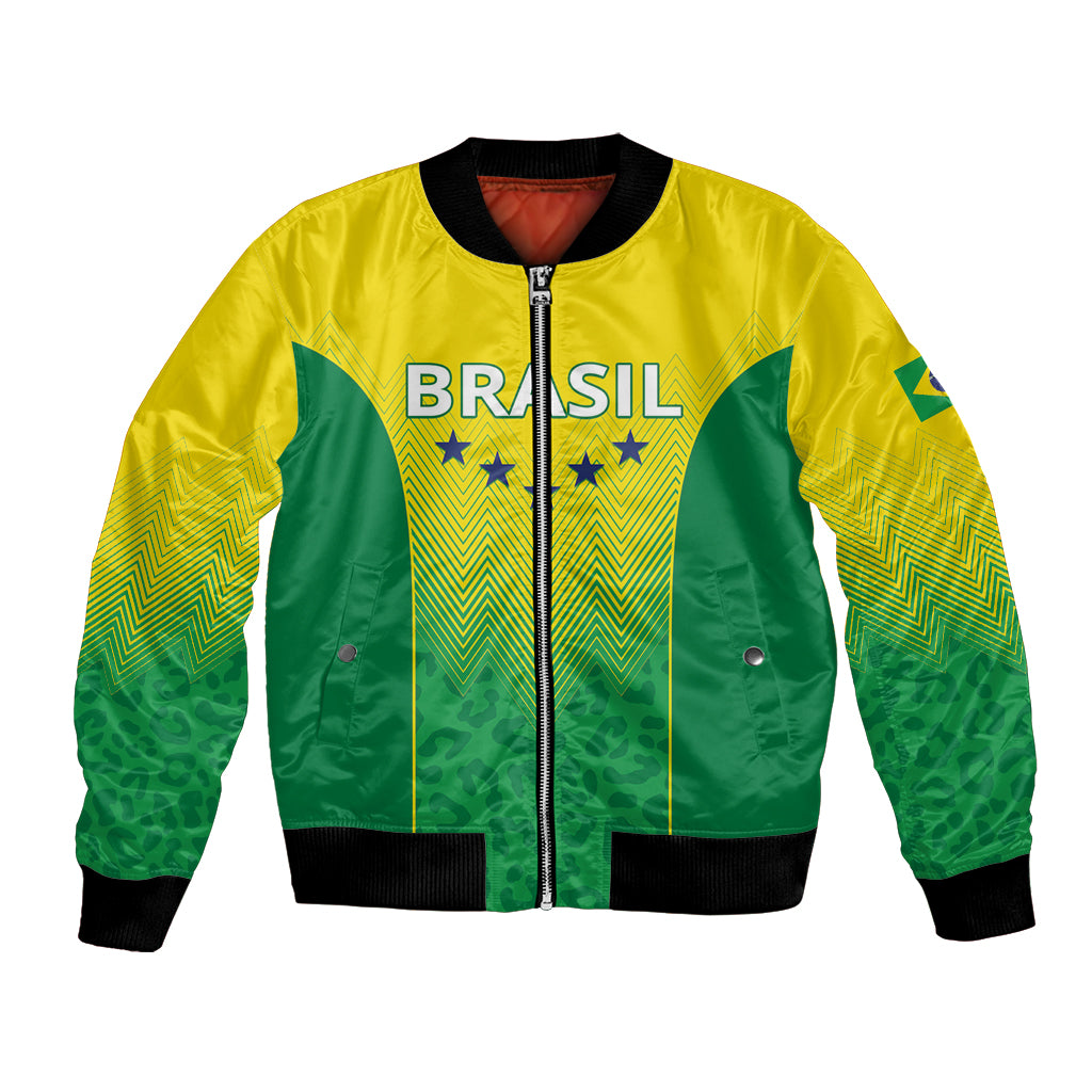 Personalized Brazil 2024 Bomber Jacket Selecao Brasileira - Wonder Print Shop
