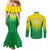 Personalized Brazil 2024 Couples Matching Mermaid Dress and Long Sleeve Button Shirt Selecao Brasileira