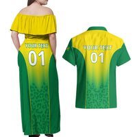 Personalized Brazil 2024 Couples Matching Off Shoulder Maxi Dress and Hawaiian Shirt Selecao Brasileira - Wonder Print Shop