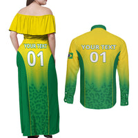 Personalized Brazil 2024 Couples Matching Off Shoulder Maxi Dress and Long Sleeve Button Shirt Selecao Brasileira - Wonder Print Shop