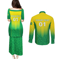 Personalized Brazil 2024 Couples Matching Puletasi and Long Sleeve Button Shirt Selecao Brasileira - Wonder Print Shop
