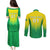 Personalized Brazil 2024 Couples Matching Puletasi and Long Sleeve Button Shirt Selecao Brasileira - Wonder Print Shop