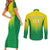 Personalized Brazil 2024 Couples Matching Short Sleeve Bodycon Dress and Long Sleeve Button Shirt Selecao Brasileira