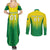 Personalized Brazil 2024 Couples Matching Summer Maxi Dress and Long Sleeve Button Shirt Selecao Brasileira - Wonder Print Shop