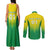 Personalized Brazil 2024 Couples Matching Tank Maxi Dress and Long Sleeve Button Shirt Selecao Brasileira - Wonder Print Shop