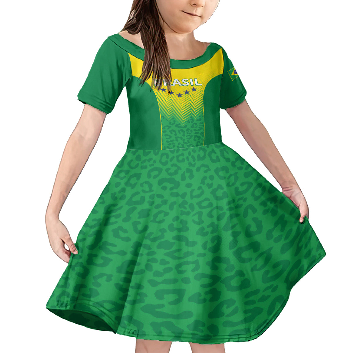 Personalized Brazil 2024 Family Matching Mermaid Dress and Hawaiian Shirt Selecao Brasileira - Wonder Print Shop