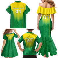 Personalized Brazil 2024 Family Matching Mermaid Dress and Hawaiian Shirt Selecao Brasileira - Wonder Print Shop