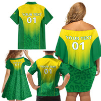 Personalized Brazil 2024 Family Matching Off Shoulder Short Dress and Hawaiian Shirt Selecao Brasileira - Wonder Print Shop