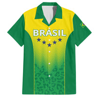 Personalized Brazil 2024 Family Matching Off Shoulder Short Dress and Hawaiian Shirt Selecao Brasileira - Wonder Print Shop