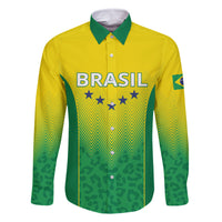 Personalized Brazil 2024 Family Matching Off Shoulder Short Dress and Hawaiian Shirt Selecao Brasileira - Wonder Print Shop